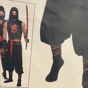 Dreamgirl Black and Red Ninja Costume